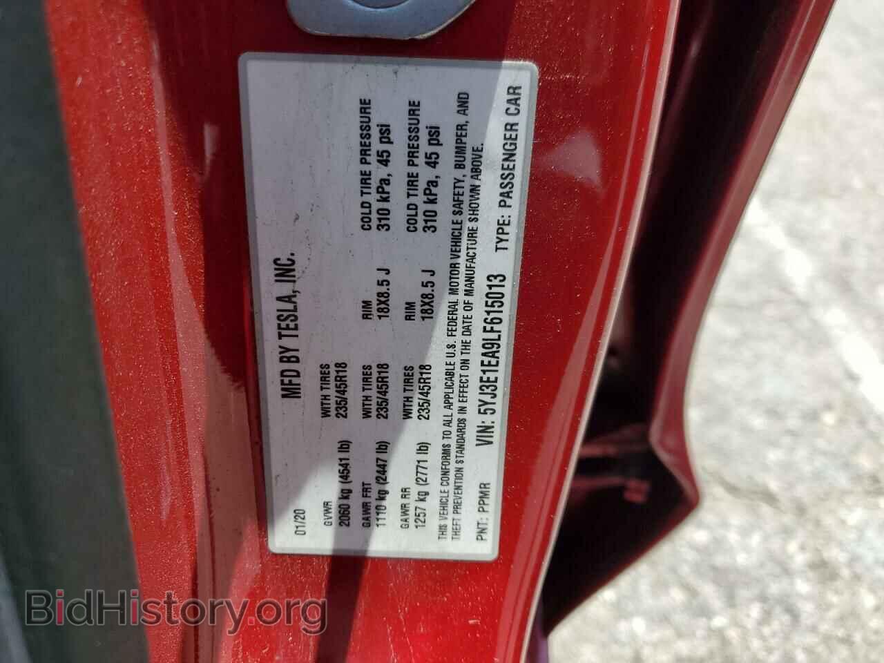 2020 TESLA MODEL 3 - VIN: 5YJ3E1EA9LF615013 - Фото 13