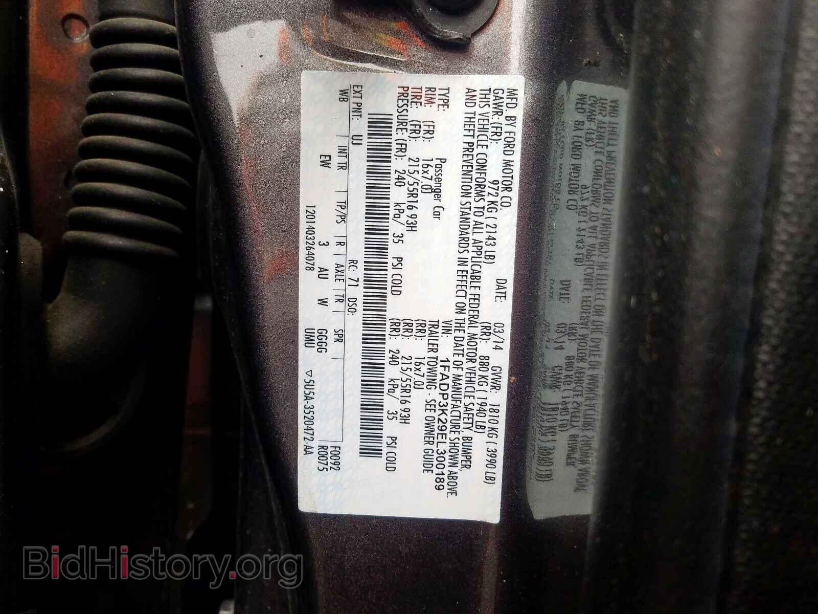 2014 FORD FOCUS SE - VIN: 1FADP3K29EL300189 - Фото 10