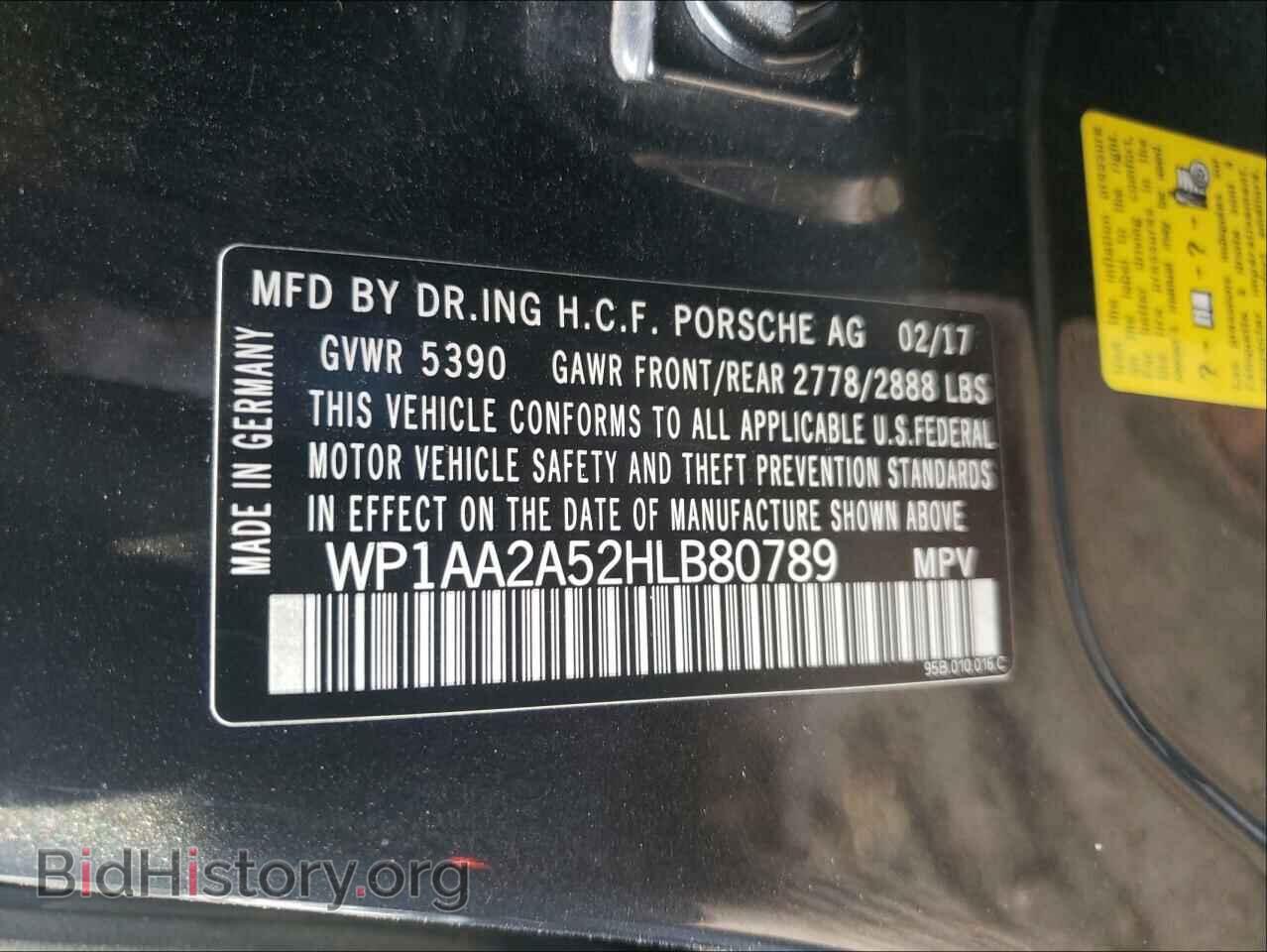 2017 PORSCHE MACAN - VIN: WP1AA2A52HLB80789 - Фото 10
