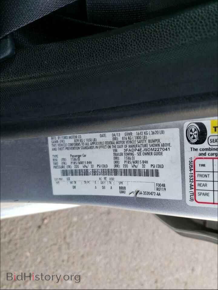 2013 FORD FIESTA - VIN: 3FADP4EJ9DM227041 - Фото 10