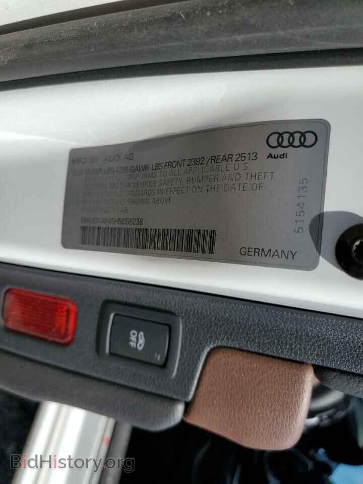 2017 AUDI A4 - VIN: WAUDNAF45HN056238 - Фото 10