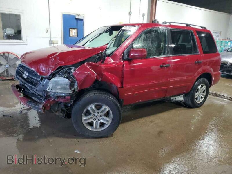 2005 Honda PILOT EXL (VIN 5FNYF185X5B010552) — photo 1 of 13, Copart, damage: front end