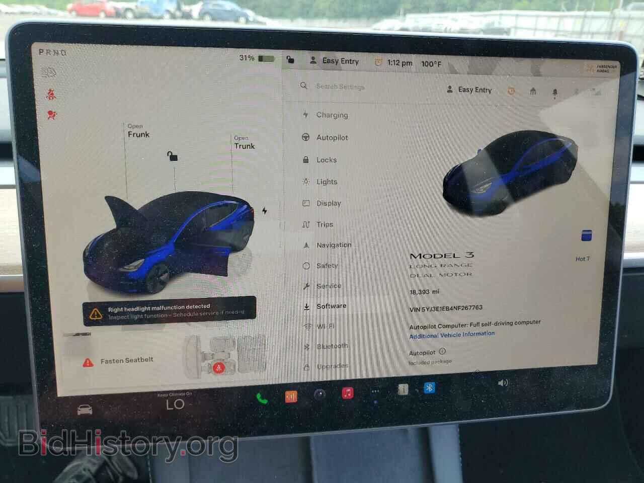 2022 TESLA MODEL 3 - VIN: 5YJ3E1EB4NF267763 - Photo 9