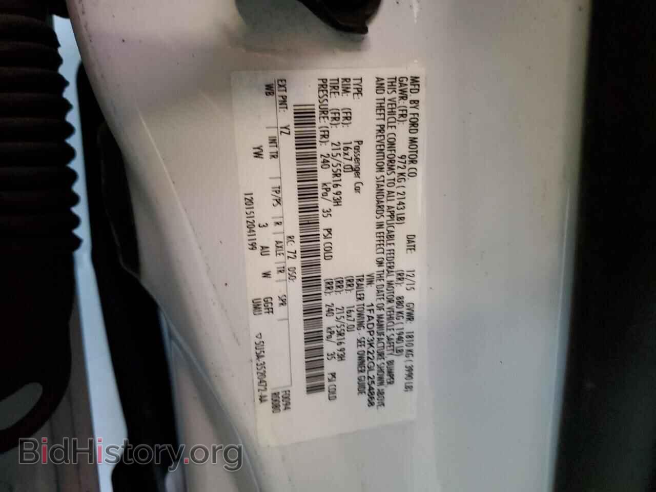 2016 FORD FOCUS - VIN: 1FADP3K22GL254868 - Фото 12