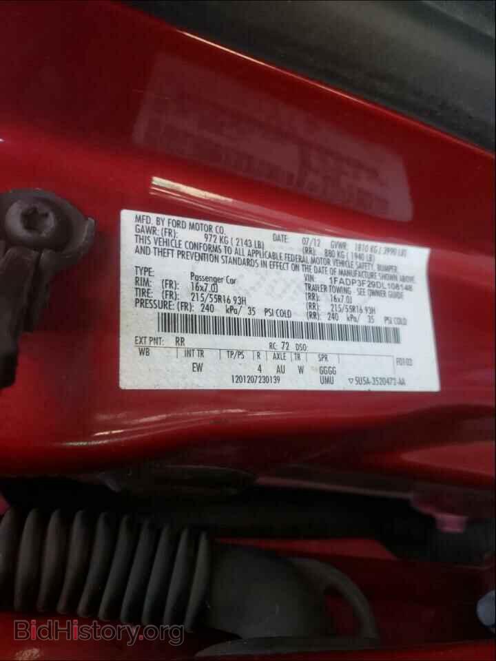 2013 FORD FOCUS - VIN: 1FADP3F29DL108148 - Фото 10