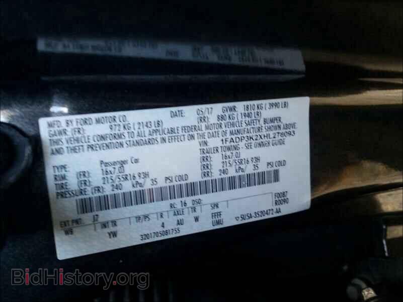 2017 FORD FOCUS - VIN: 1FADP3K2XHL278093 - Фото 10