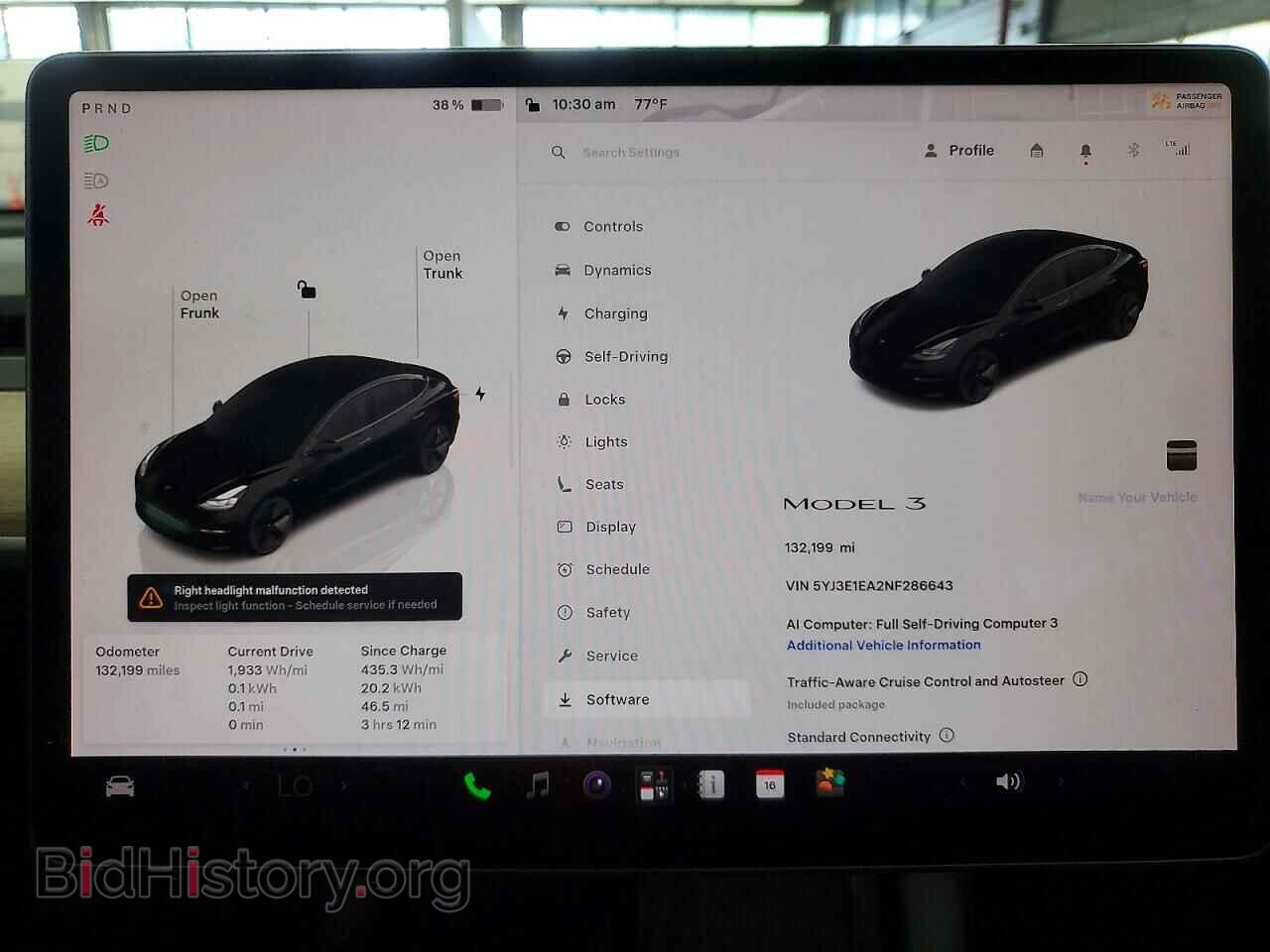 2022 TESLA MODEL 3 - VIN: 5YJ3E1EA2NF286643 - Photo 9