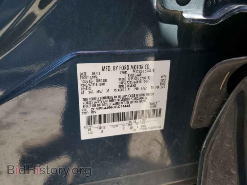2016 Ford EDGE (VIN 2FMPK4J96GBC41448) — photo 13 of 13