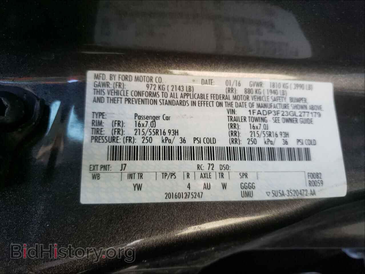 2016 FORD FOCUS - VIN: 1FADP3F23GL277179 - Photo 10