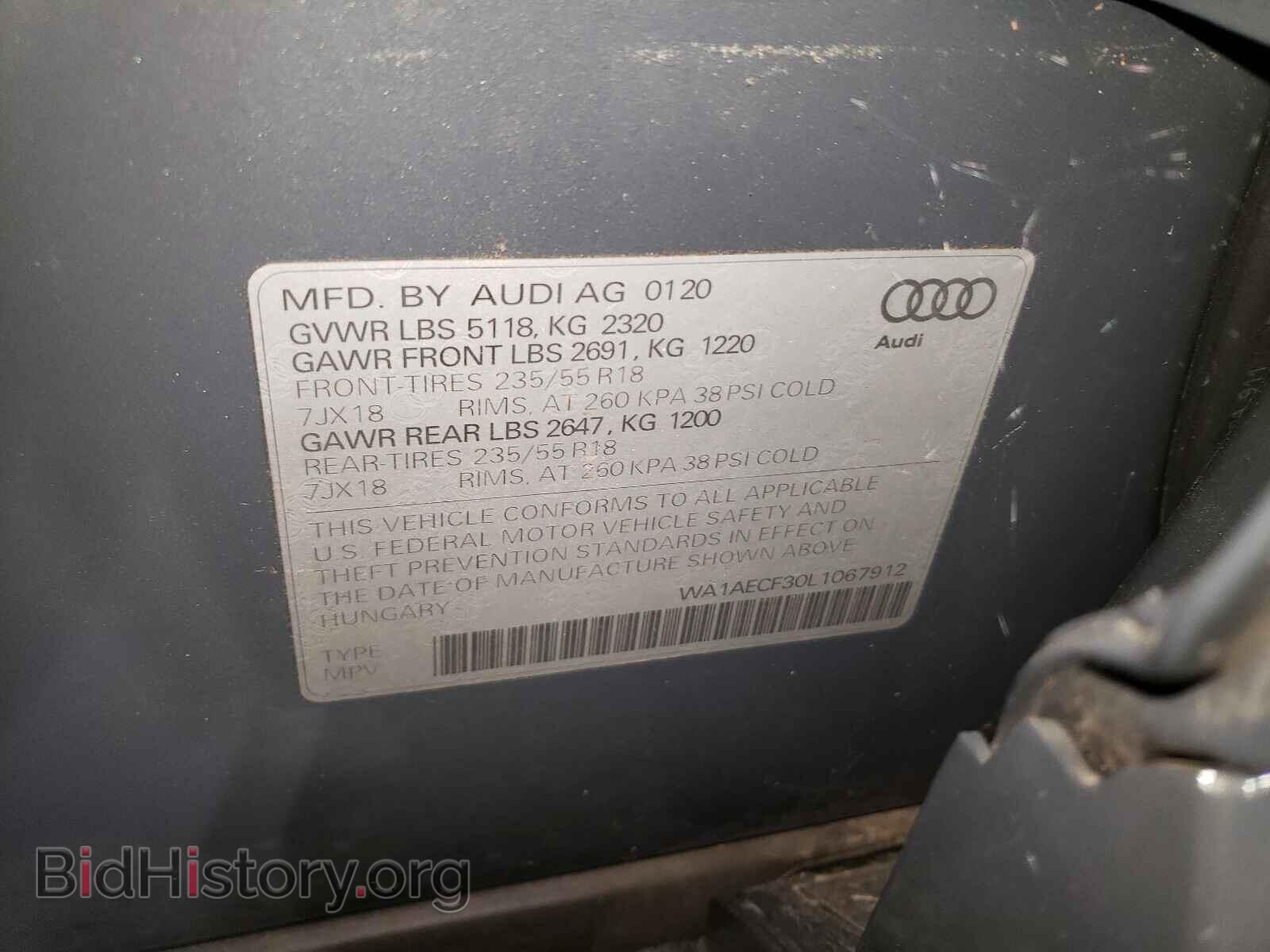 2020 AUDI Q3 - VIN: WA1AECF30L1067912 - Фото 10