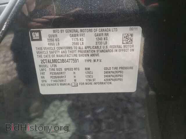 2011 GMC TERRAIN - VIN: 2CTALMEC3B6477591 - Photo 10
