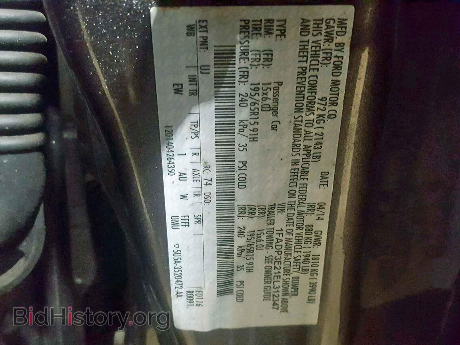 2014 FORD FOCUS - VIN: 1FADP3E21EL312347 - Photo 10