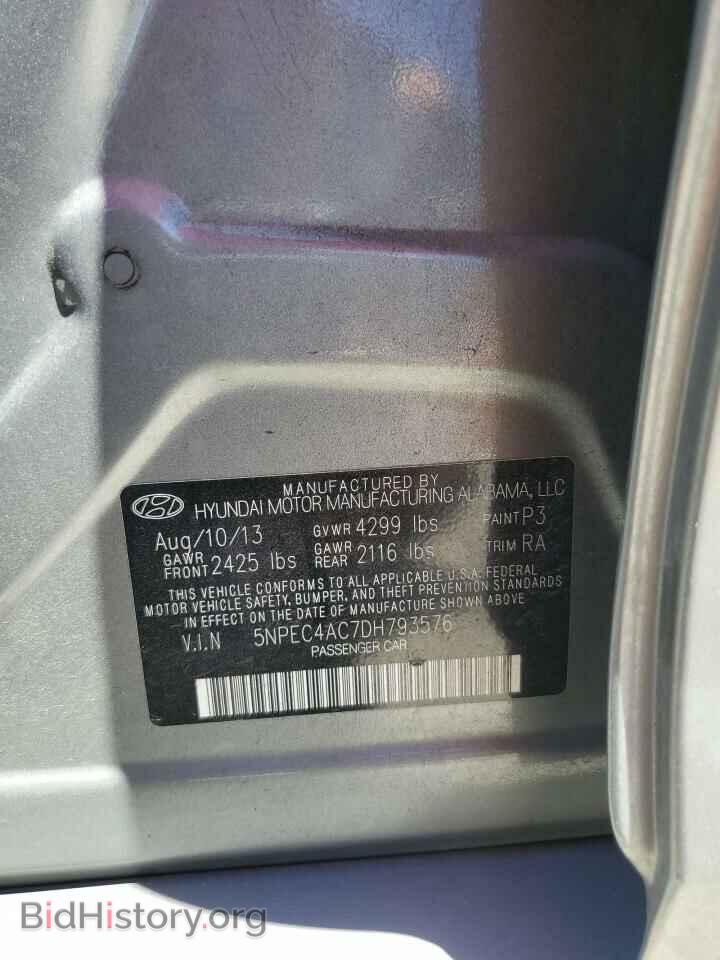 2013 HYUNDAI SONATA - VIN: 5NPEC4AC7DH793576 - Фото 12