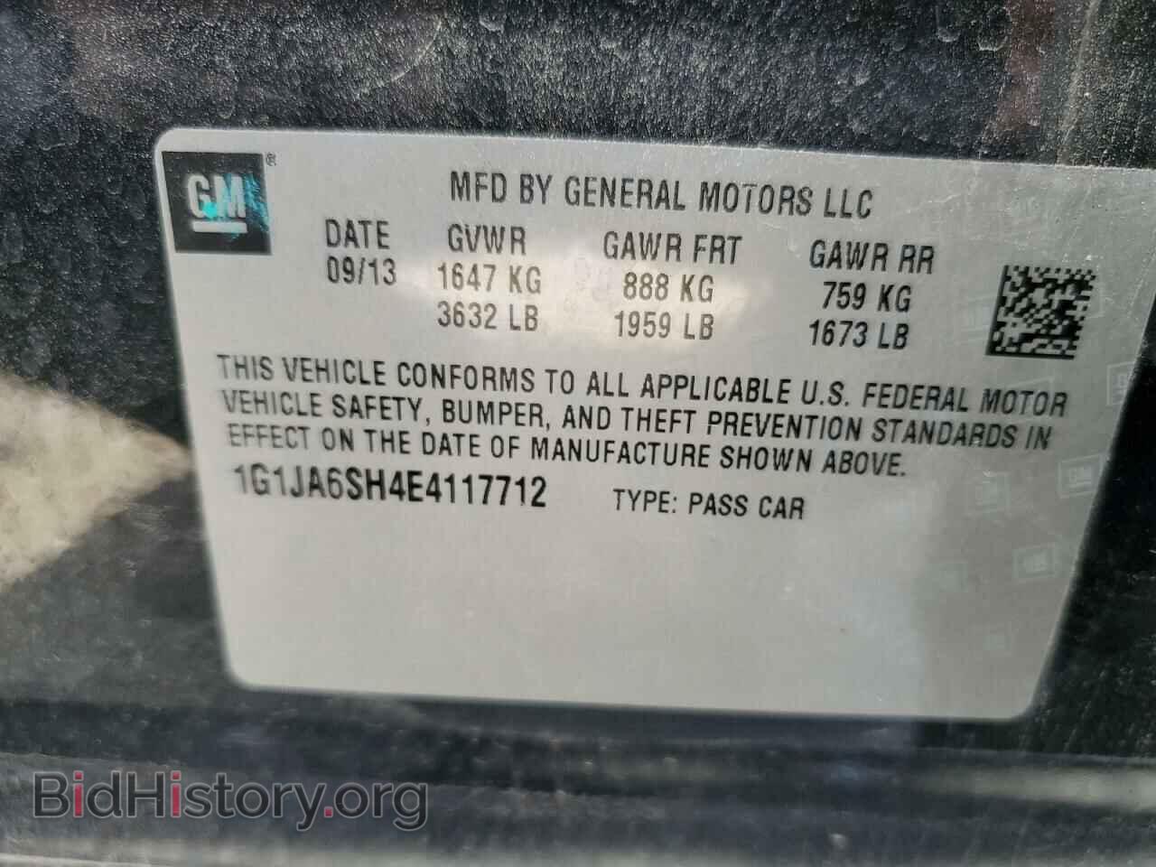 2014 CHEVROLET SONIC - VIN: 1G1JA6SH4E4117712 - Фото 12