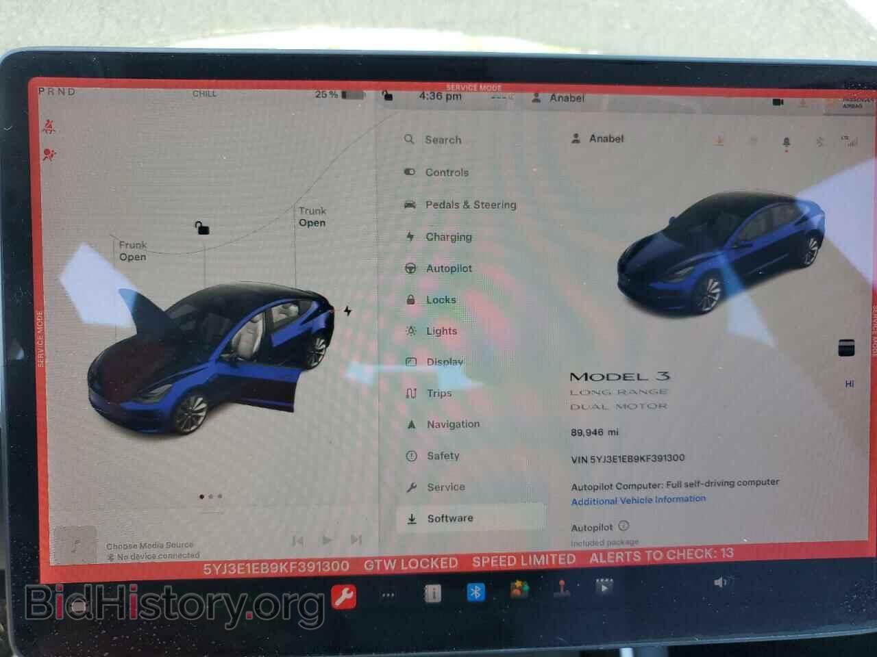 2019 TESLA MODEL 3 - VIN: 5YJ3E1EB9KF391300 - Фото 9
