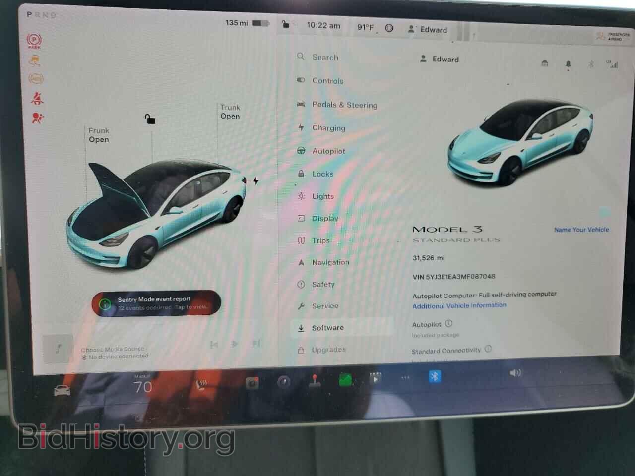 2021 TESLA MODEL 3 - VIN: 5YJ3E1EA3MF087048 - Фото 9
