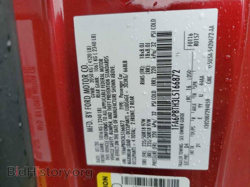 2020 Ford ALL MODELS (VIN 1FA6P8TH3L5166872) — photo 12 of 12