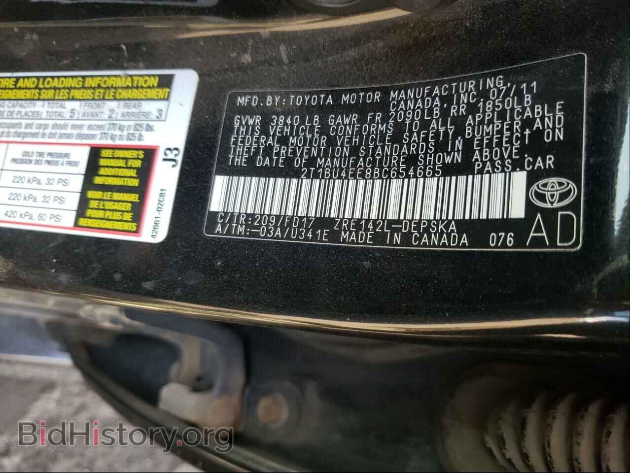 2011 TOYOTA COROLLA - VIN: 2T1BU4EE8BC654665 - Photo 10