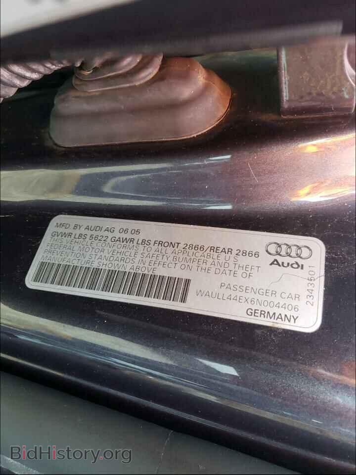 2006 AUDI A8 - VIN: WAULL44EX6N004406 - Фото 10