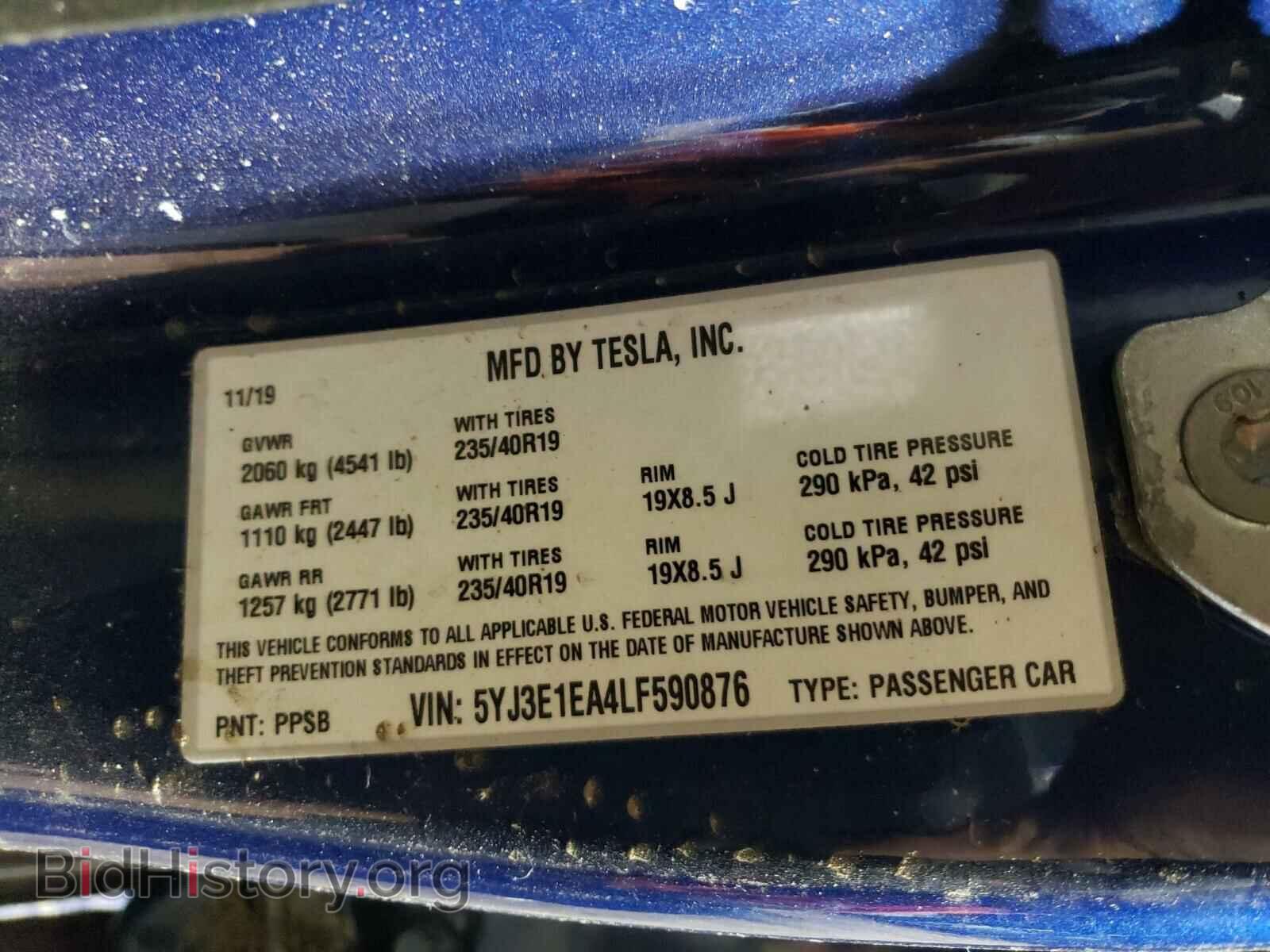 2020 TESLA MODEL 3 - VIN: 5YJ3E1EA4LF590876 - Photo 10