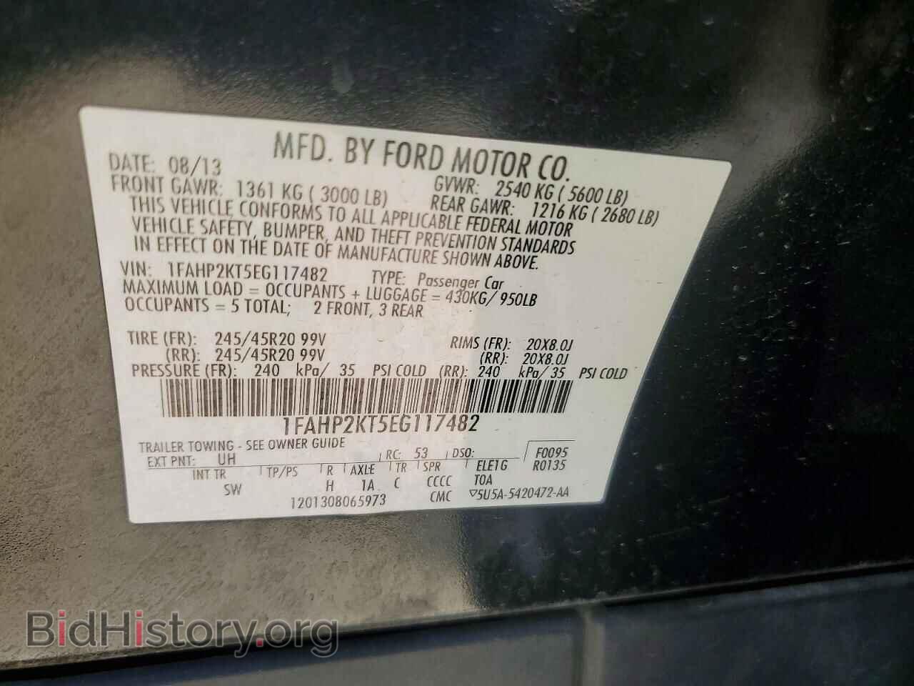 2014 FORD TAURUS - VIN: 1FAHP2KT5EG117482 - Photo 12
