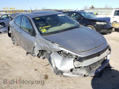 2015 Dodge DART Dart SXT, серебристый — VIN 1C3CDFBBXFD166227, Copart