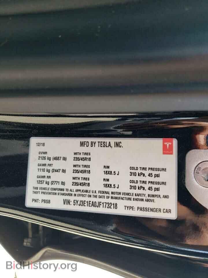 2018 TESLA MODEL 3 - VIN: 5YJ3E1EA0JF173218 - Photo 10