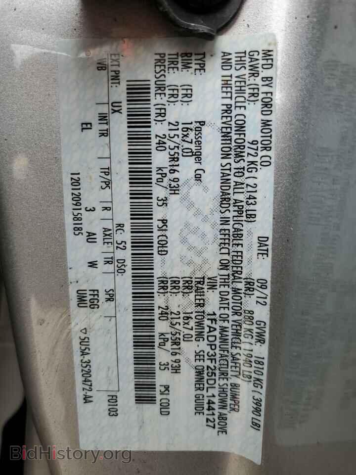 2013 FORD FOCUS - VIN: 1FADP3F25DL144127 - Photo 12