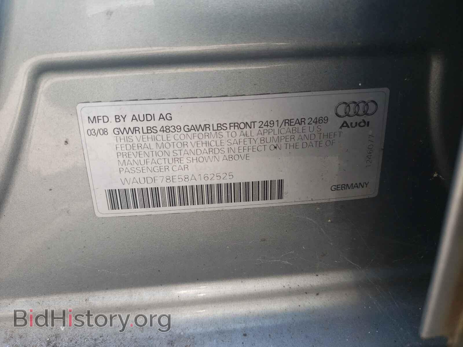 2008 AUDI A4 - VIN: WAUDF78E58A162525 - Фото 10