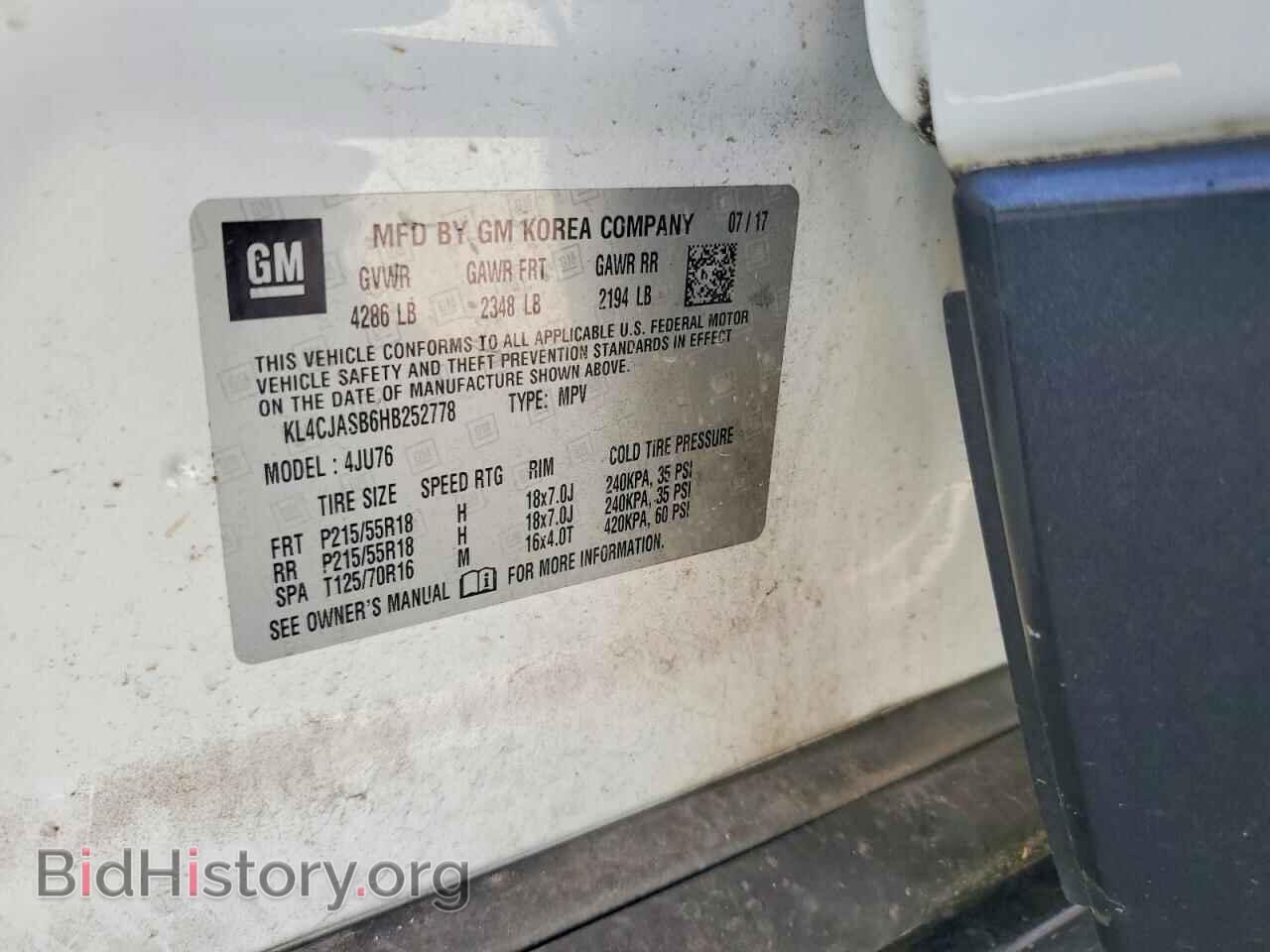 2017 BUICK ENCORE - VIN: KL4CJASB6HB252778 - Photo 13