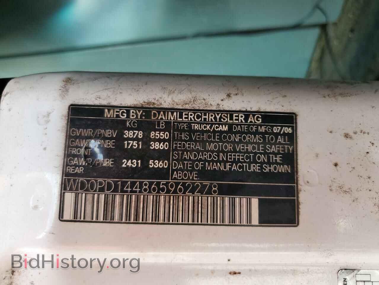 2006 DODGE SPRINTER - VIN: WD0PD144865962278 - Фото 13