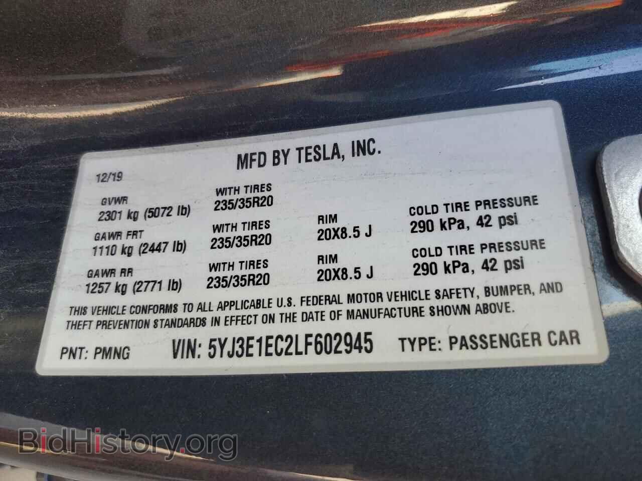 2020 TESLA MODEL 3 - VIN: 5YJ3E1EC2LF602945 - Photo 12
