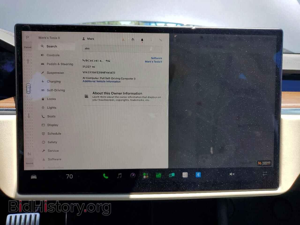 2021 TESLA MODEL S - VIN: 5YJSA1E59MF441472 - Photo 9