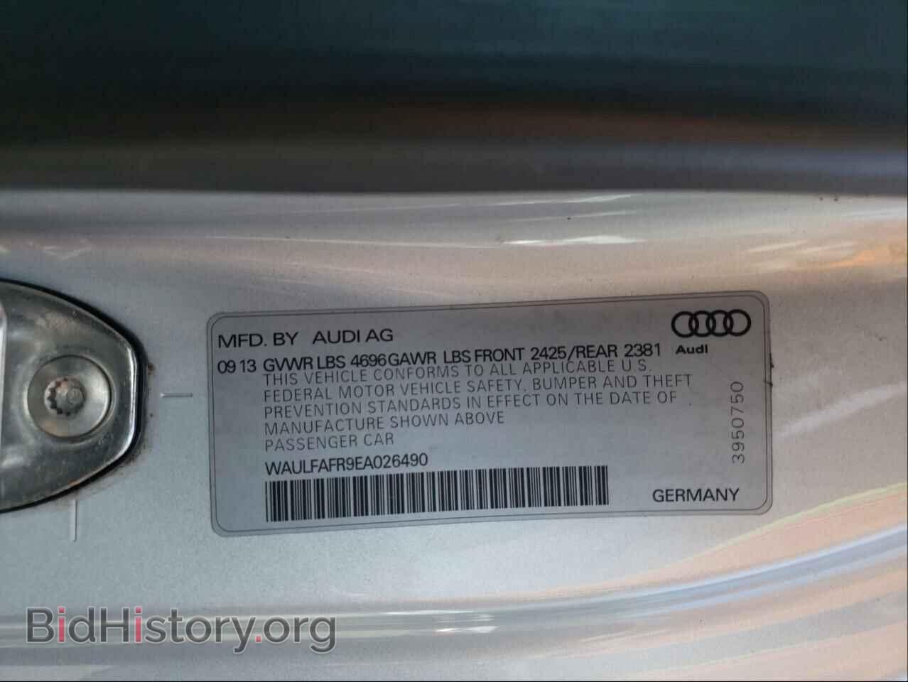 2014 AUDI A5 - VIN: WAULFAFR9EA026490 - Фото 10
