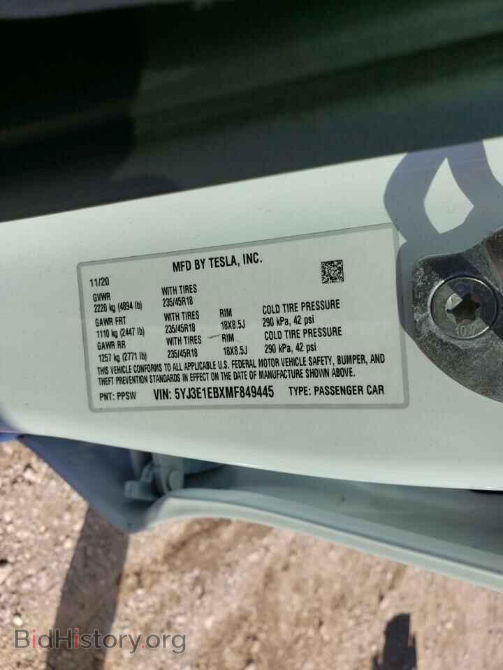 2021 TESLA MODEL 3 - VIN: 5YJ3E1EBXMF849445 - Photo 10