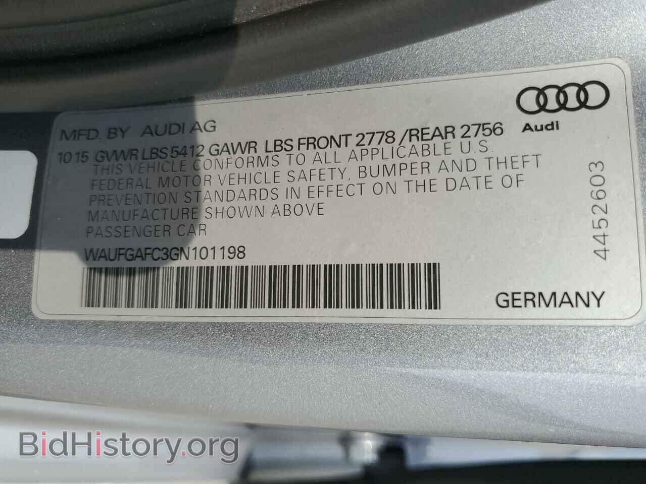 2016 AUDI A6 - VIN: WAUFGAFC3GN101198 - Фото 12