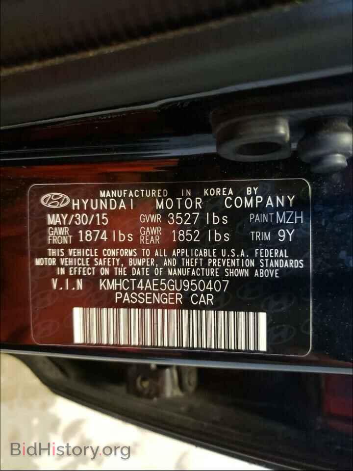 2016 HYUNDAI ACCENT - VIN: KMHCT4AE5GU950407 - Фото 10
