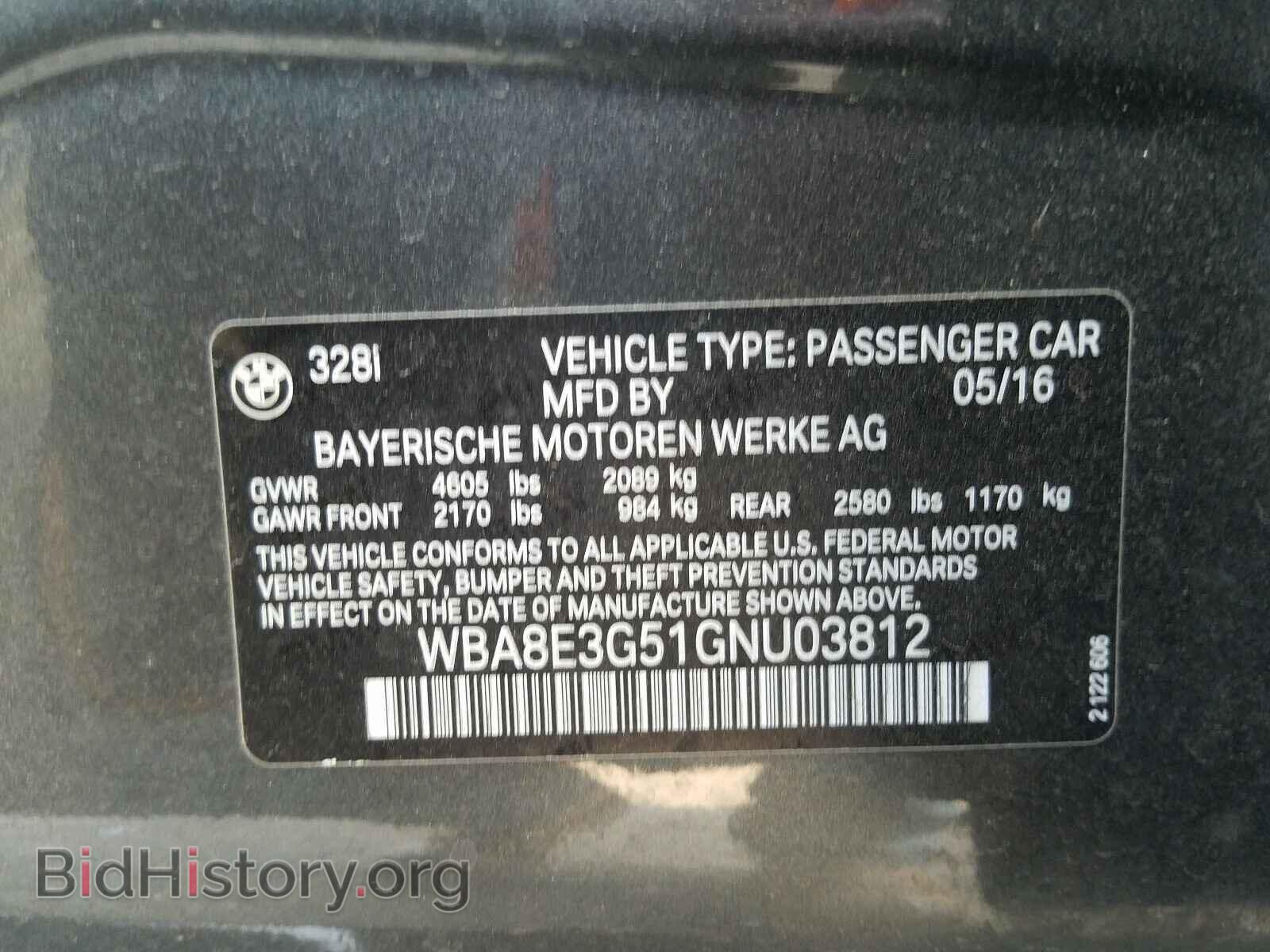 2016 BMW 3 SERIES - VIN: WBA8E3G51GNU03812 - Фото 10