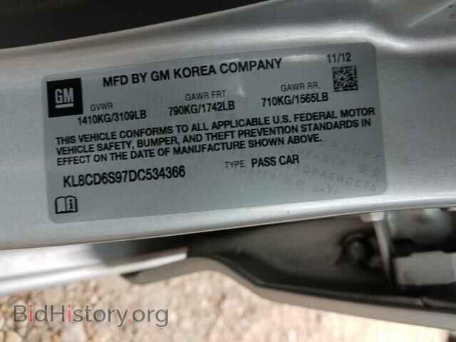 2013 CHEVROLET SPARK - VIN: KL8CD6S97DC534366 - Фото 10