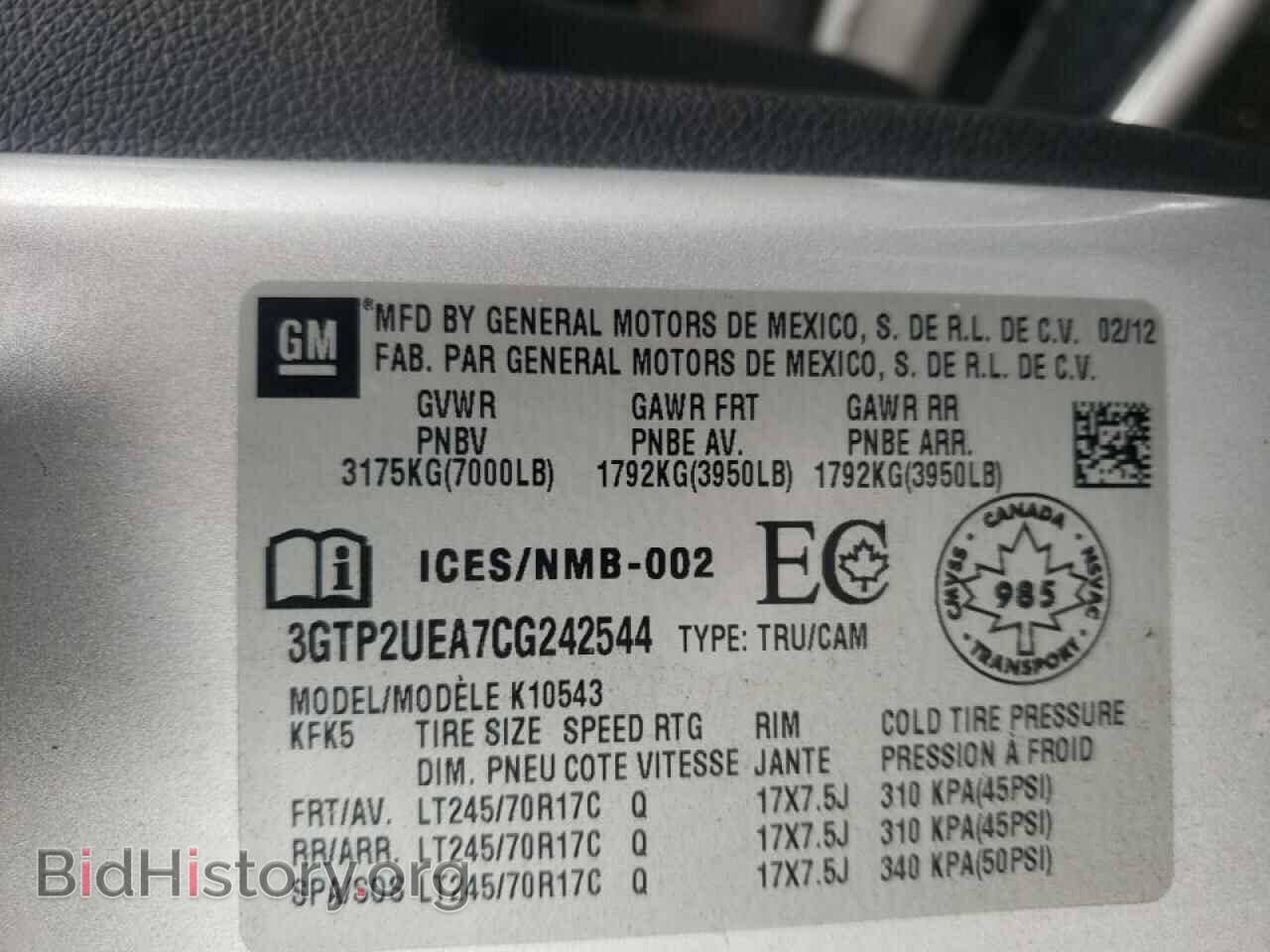 2012 GMC SIERRA - VIN: 3GTP2UEA7CG242544 - Photo 10