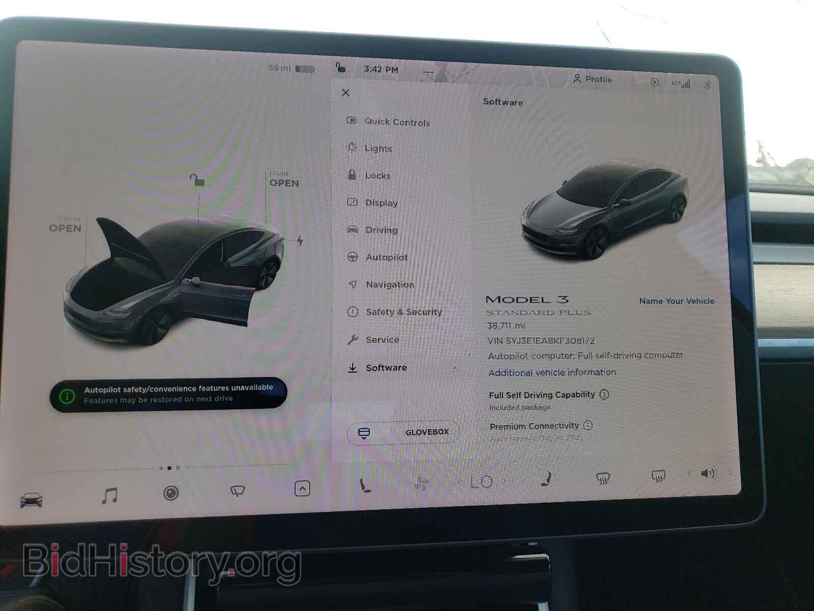 2019 TESLA MODEL 3 - VIN: 5YJ3E1EA8KF308172 - Photo 8