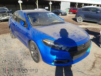 2015 Dodge DART Dart SXT, синий — VIN 1C3CDFBB3FD390889, Copart