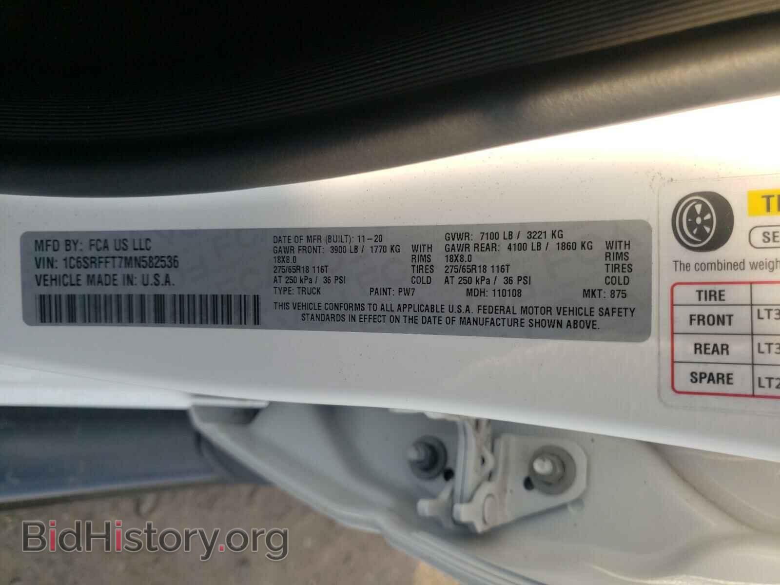 2021 RAM 1500 - VIN: 1C6SRFFT7MN582536 - Photo 10