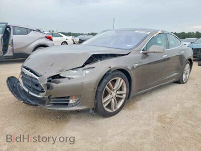 2015 Tesla MODEL S, tan — VIN 5YJSA1E25FF110879, Copart