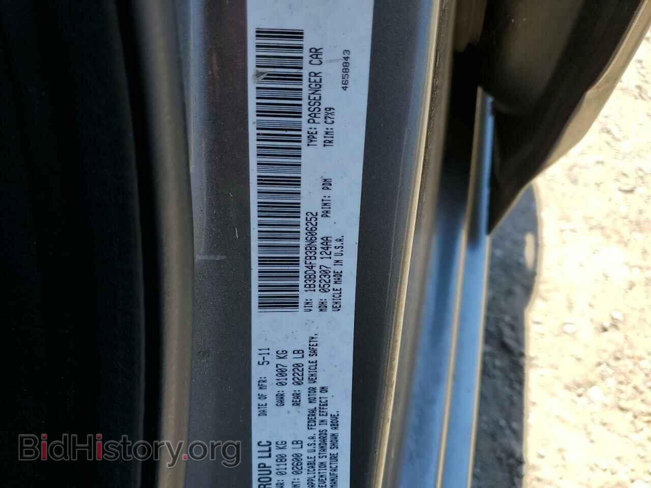 2011 DODGE AVENGER - VIN: 1B3BD4FB3BN606252 - Photo 10