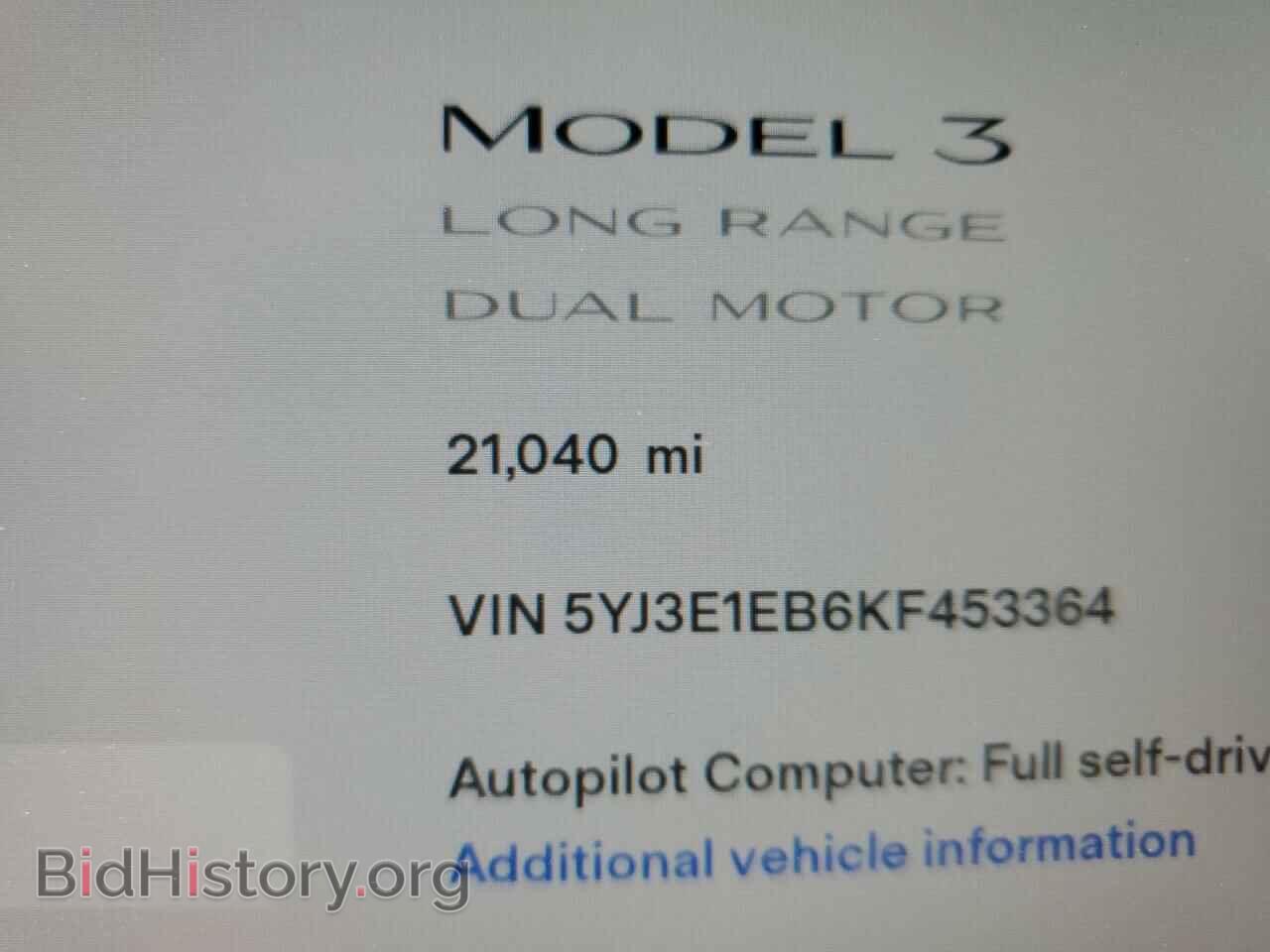 2019 TESLA MODEL 3 - VIN: 5YJ3E1EB6KF453364 - Фото 9