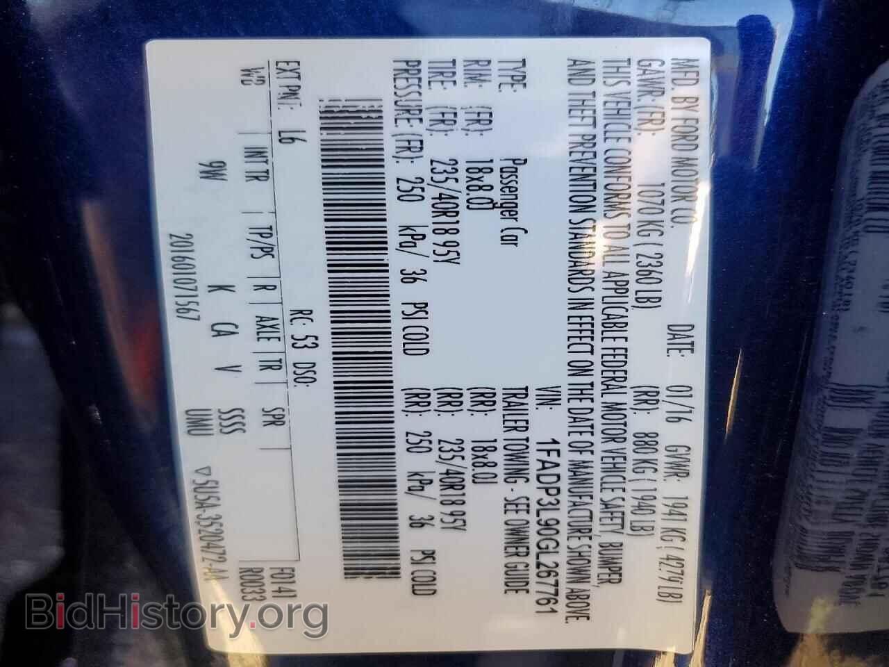 2016 FORD FOCUS - VIN: 1FADP3L90GL267761 - Photo 12