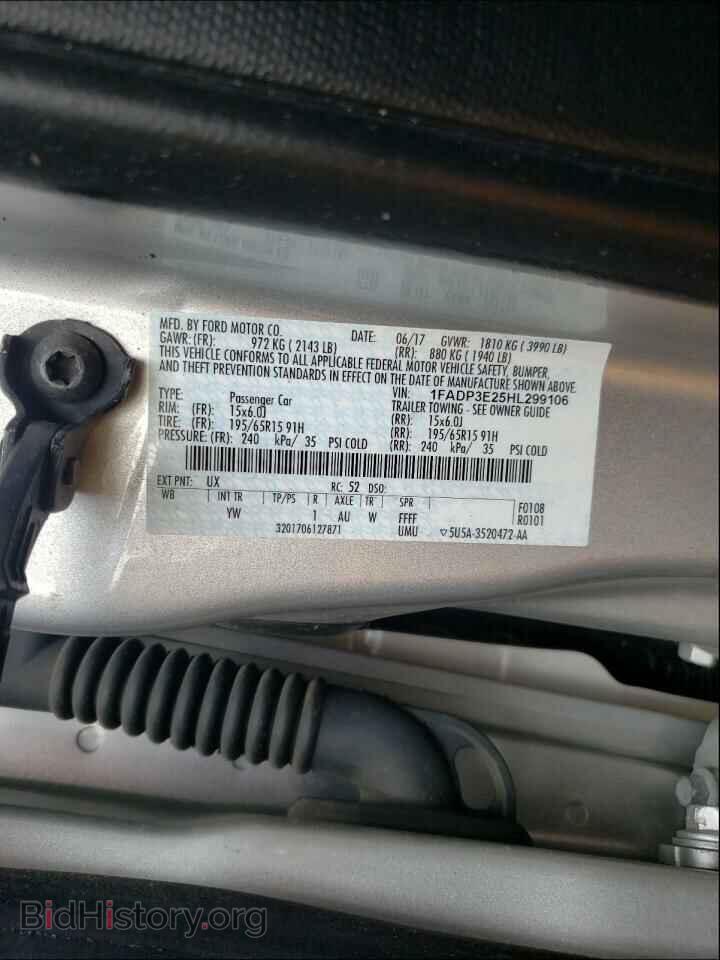 2017 FORD FOCUS - VIN: 1FADP3E25HL299106 - Фото 10
