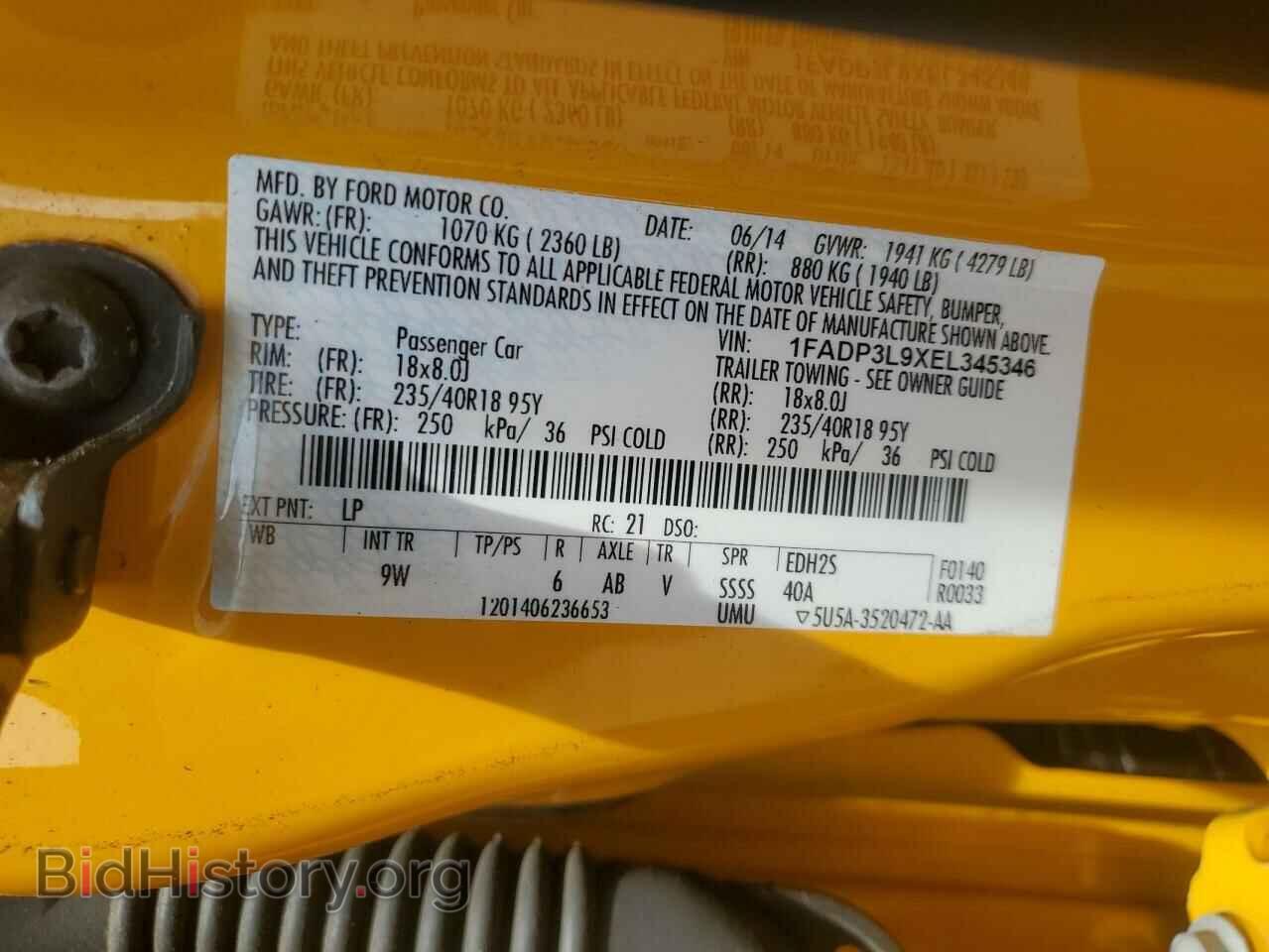 2014 FORD FOCUS - VIN: 1FADP3L9XEL345346 - Фото 12