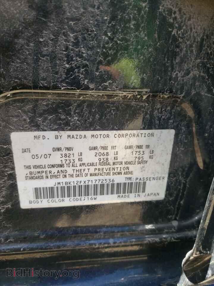 2007 MAZDA 3 - VIN: JM1BK12FX71772536 - Фото 12